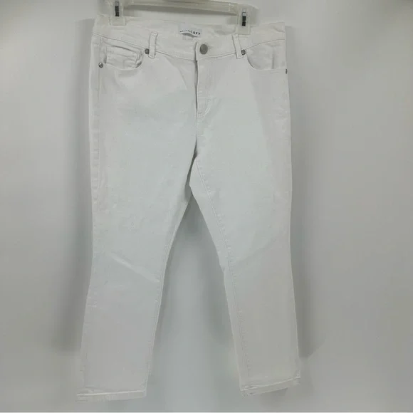 Loft Modern High Waist Skinny Ankle Jeans Womens 30/10 White Stretch Summer NWOT - Picture 11 of 11